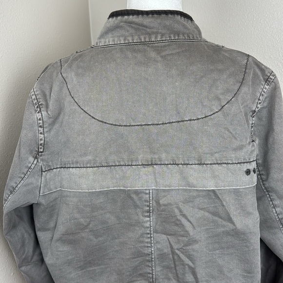 Anthropologie Hei Hei Anorak Utility Military Jacket, Gray, Size Medium - Picture 12 of 16